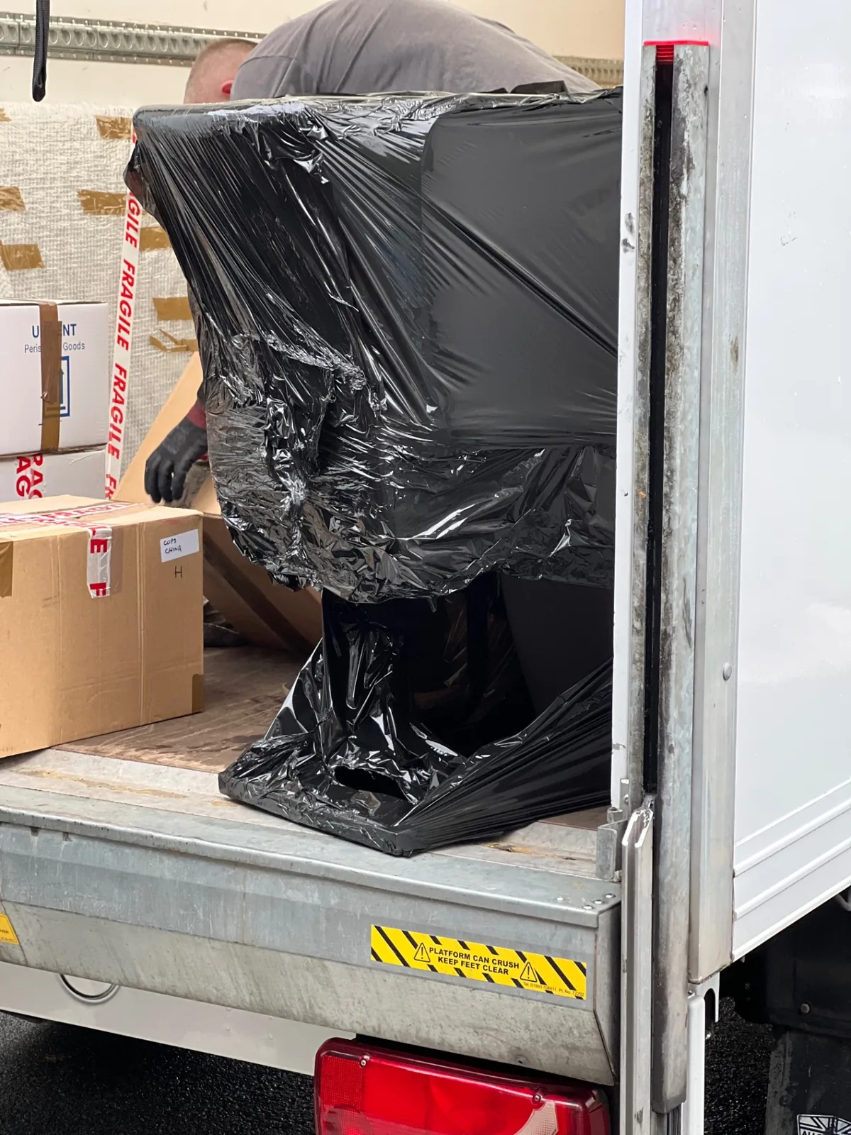 Furniture carefully wrapped for transport